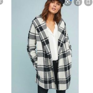Buffalo plaid hooded jacket